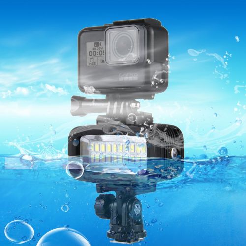  PROVOD Diving Fill Light Waterproof Photography Light 20 LED Glare Fill Light Compatible for GoPro Hero65 43321 Sports Camera and SLR Camera