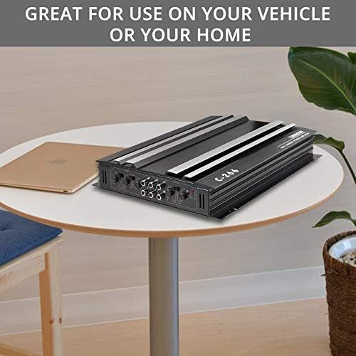  [아마존베스트]-Service-Informationen PROZOR Car Audio Amplifier, 5800 W Amplifier with 4 Channels 4 Ohm Car Stereo Audio Power Amplifier, Connected to 4 Speakers or 2 Speakers + 1 Subwoofer