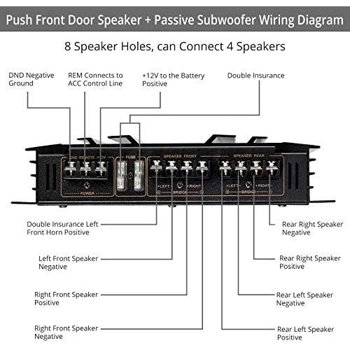  [아마존베스트]-Service-Informationen PROZOR Car Audio Amplifier, 5800 W Amplifier with 4 Channels 4 Ohm Car Stereo Audio Power Amplifier, Connected to 4 Speakers or 2 Speakers + 1 Subwoofer