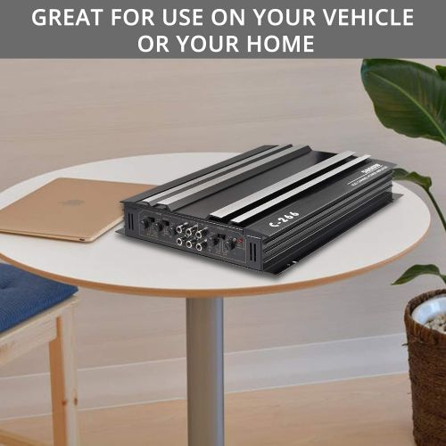  [아마존베스트]-Service-Informationen PROZOR Car Audio Amplifier, 5800 W Amplifier with 4 Channels 4 Ohm Car Stereo Audio Power Amplifier, Connected to 4 Speakers or 2 Speakers + 1 Subwoofer