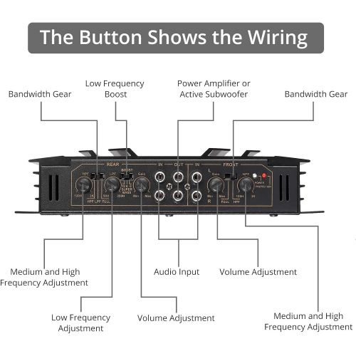  [아마존베스트]-Service-Informationen PROZOR Car Audio Amplifier, 5800 W Amplifier with 4 Channels 4 Ohm Car Stereo Audio Power Amplifier, Connected to 4 Speakers or 2 Speakers + 1 Subwoofer