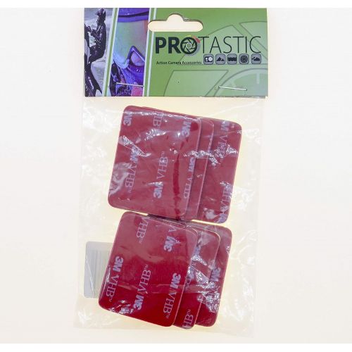  PROtastic Curved Sticky Adhesive Spare Replacement Vhb Pads for Gopro and Sjcam Action Camera Helmet Mounts (Pack of 6) - Great for Action Cameras & Dashcams!