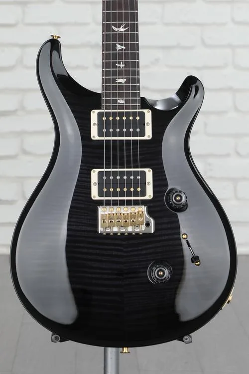 PRS Custom 24 Electric Guitar - Gray Black Wrap, 10-Top