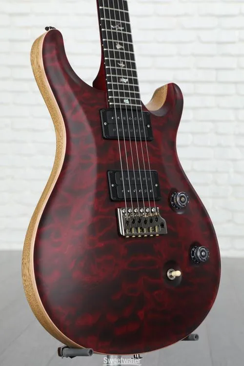  PRS Wood Library Custom 24 Electric Guitar - Satin Red Tiger