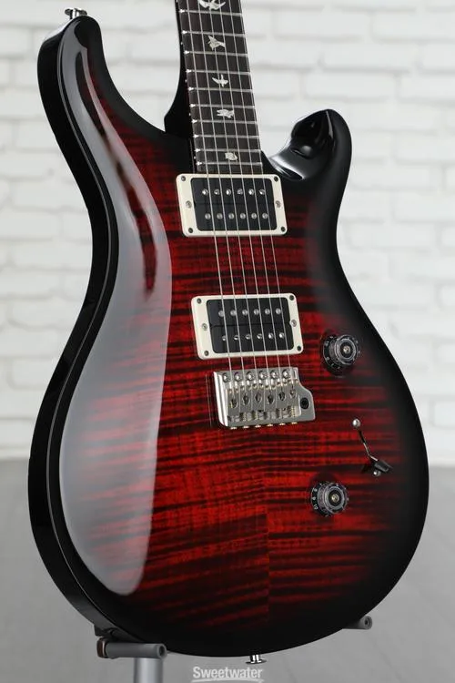  PRS Custom 24 Electric Guitar - Fire Red Smokewrap Burst