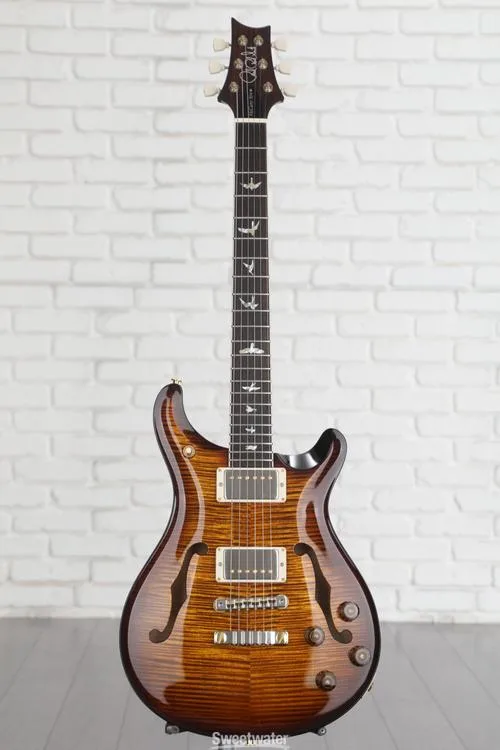  PRS McCarty 594 Hollowbody II Electric Guitar - Black Gold Burst 10-Top