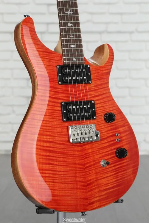  PRS SE Custom 24-08 Electric Guitar - Blood Orange Demo