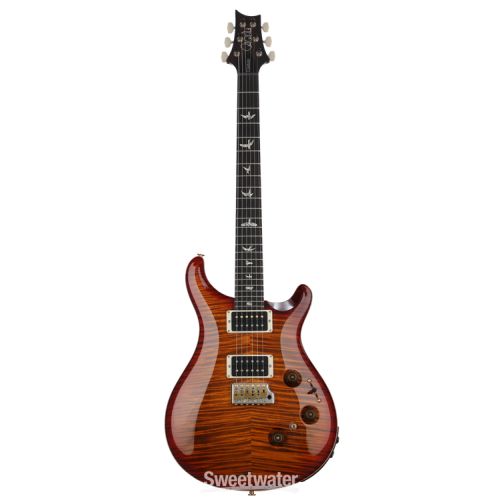  PRS Custom 24 Piezo Electric Guitar - Dark Cherry Sunburst, 10-Top