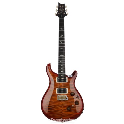  PRS Custom 24 Piezo Electric Guitar - Dark Cherry Sunburst, 10-Top