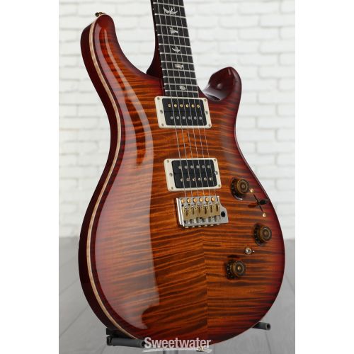  PRS Custom 24 Piezo Electric Guitar - Dark Cherry Sunburst, 10-Top