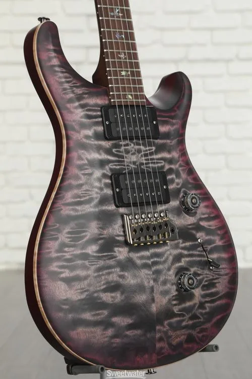  PRS Wood Library Custom 24 Electric Guitar - Satin Charcoal Purple Burst