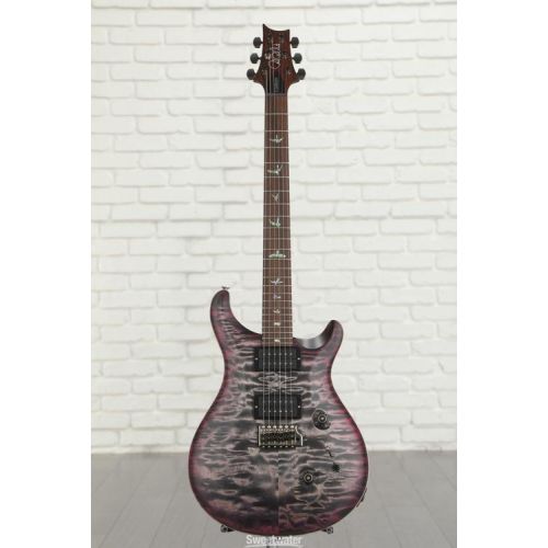  PRS Wood Library Custom 24 Electric Guitar - Satin Charcoal Purple Burst