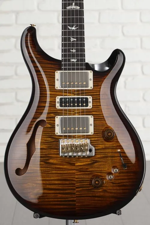 PRS Special Semi-Hollow Electric Guitar - Black Gold Burst, 10-Top