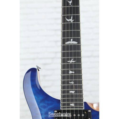  PRS SE Custom 24-08 Quilt Top Electric Guitar - Faded Blue Burst, Sweetwater Exclusive