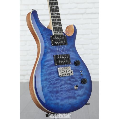 PRS SE Custom 24-08 Quilt Top Electric Guitar - Faded Blue Burst, Sweetwater Exclusive