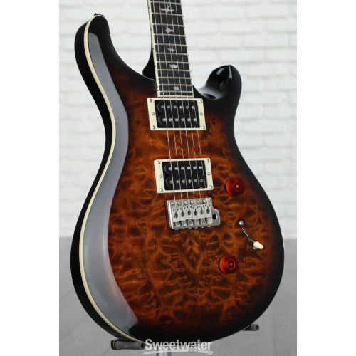  PRS SE Custom 24 Electric Guitar - Quilted Black Gold Sunburst