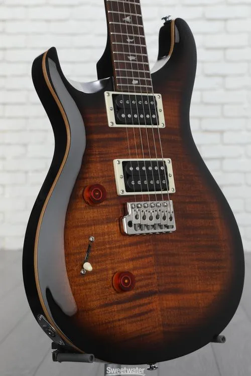  PRS SE Custom 24 Left-handed Electric Guitar - Black Gold Sunburst