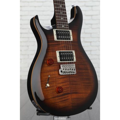  PRS SE Custom 24 Left-handed Electric Guitar - Black Gold Sunburst