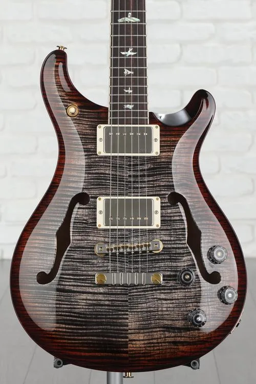 PRS McCarty 594 Hollowbody II Electric Guitar - Burnt Maple Leaf, 10-Top