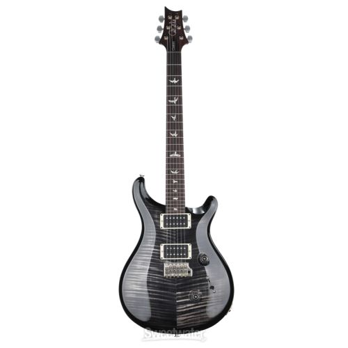  PRS Custom 24 Electric Guitar with Pattern Thin Neck - Charcoal Smokewrap Burst