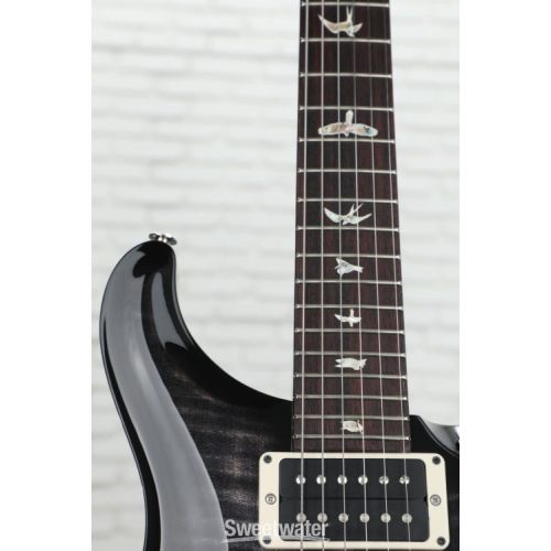  PRS Custom 24 Electric Guitar with Pattern Thin Neck - Charcoal Smokewrap Burst