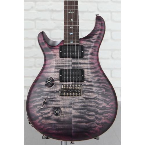  PRS Wood Library Custom 24 Left-handed Electric Guitar - Satin Charcoal Purple Burst