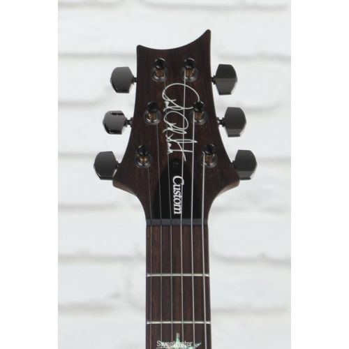  PRS Wood Library Custom 24 Left-handed Electric Guitar - Satin Charcoal Purple Burst