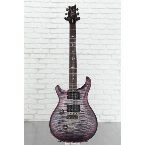  PRS Wood Library Custom 24 Left-handed Electric Guitar - Satin Charcoal Purple Burst