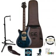 PRS SE Custom 24 Electric Guitar with Hard Case and Accessories, Tobacco Sunburst