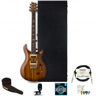 PRS SE Custom 24 Zebrawood Electric Guitar with Hard Case and Accessories, Vintage Sunburst