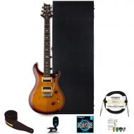 PRS SE Custom 24 Left Handed Electric Guitar with Gig Bag: Includes ChromaCast Stand, Strap, Strings, Tuner, Picks & Cable, Trampas Green