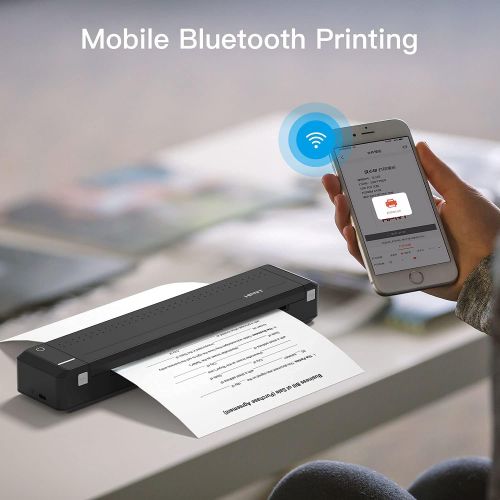  PRT MT800 Portable A4 Wireless Bluetooth Thermal Printer, Suitable for Mobile Office, Supports 216 mm Width A4 Printing Paper, Compatible with Android and iOS Phones (Upgraded Vers