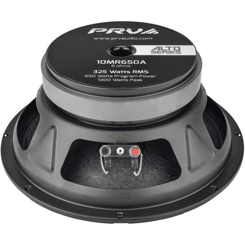  PRV AUDIO 10MR650A 10 Inch Midrange Speaker, 8 Ohm, 650 Watts, 97.5 db, 2.5 in Voice Coil Alto Series PRO Audio Mid Range Loudspeaker (Single)