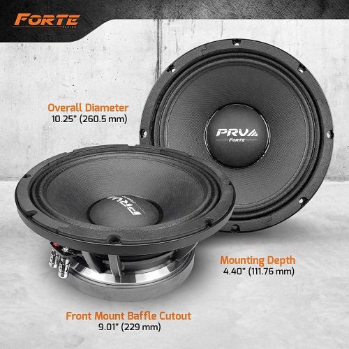  PRV AUDIO 10MB1000FT 10 Inch Midbass Speaker for Pro Custom Sound Systems, 500 Watts RMS, 1000 Watts Program Power, 8 Ohm Loudspeaker, 97.5 dB Mid Bass Speakers (Single)