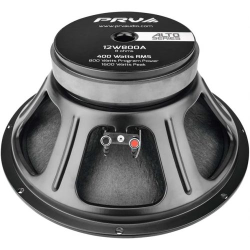  PRV AUDIO 12 Inch Woofer Speaker 12W800A, 800 Watts Program Power, 8 Ohm, 2.5 in Voice Coil, 400 Watts RMS Pro Audio Loudspeaker (Single)
