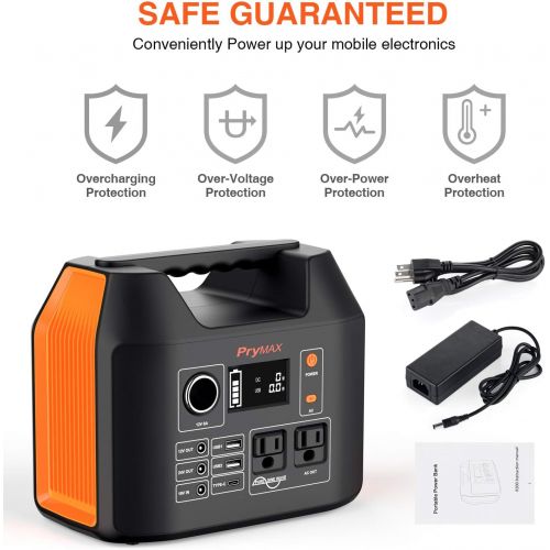  [아마존 핫딜] [아마존핫딜]PRYMAX Portable Power Station, 300W Solar Generator 2019 Updated 298Wh CPAP Backup Battery Pack with LED Flashlight,110V/300W Pure Sine Wave,AC Outlet, QC3.0 USB,for Outdoors Campi