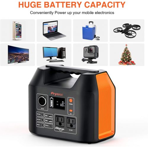  [아마존 핫딜] [아마존핫딜]PRYMAX Portable Power Station, 300W Solar Generator 2019 Updated 298Wh CPAP Backup Battery Pack with LED Flashlight,110V/300W Pure Sine Wave,AC Outlet, QC3.0 USB,for Outdoors Campi