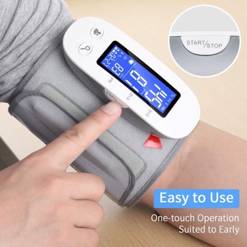  PRYMAX Bluetooth Blood Pressure Monitor, Digital Automatic Blood Pressure Cuff Wrist, FDA Approved Large Screen 2*500 Memory Blood Pressure Machine, Upper Arm BP Monitor Cuff with APP for