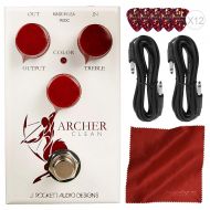 PS J. Rockett Audio Designs Tour Series Archer Clean Boost Guitar Effects Pedal + Basic Accessory Bundle