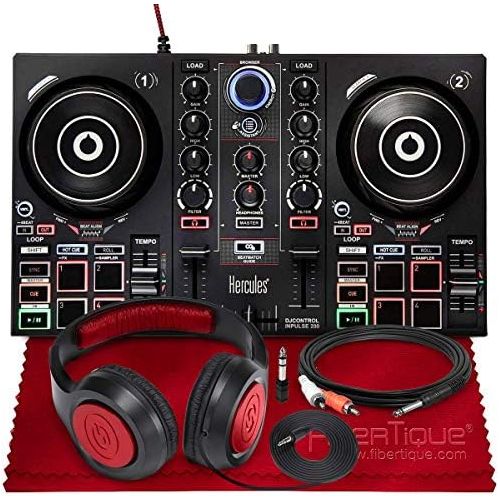  [아마존베스트]PS Hercules DJControl Inpulse 200 Compact DJ Controller + Headphone + Basic Accessory Bundle