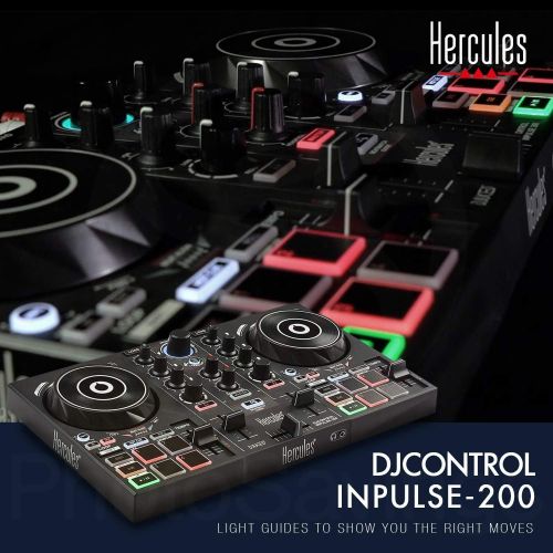  [아마존베스트]PS Hercules DJControl Inpulse 200 Compact DJ Controller + Headphone + Basic Accessory Bundle