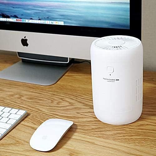  PS KOREA TWIN CARE MINI Air Purifier, Desktop Air Filter Cleaner with 3-in-1 True HEPA Filter for Home Bedroom Office, Table Air purifiers, Dual Motor, Twin Fan, Three Mode, USB Connectors