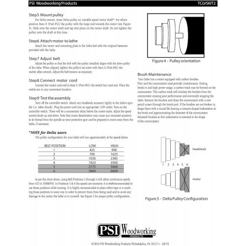  [아마존베스트]PSI Woodworking TCLVSKIT2 Variable Speed Lathe Conversion Kit