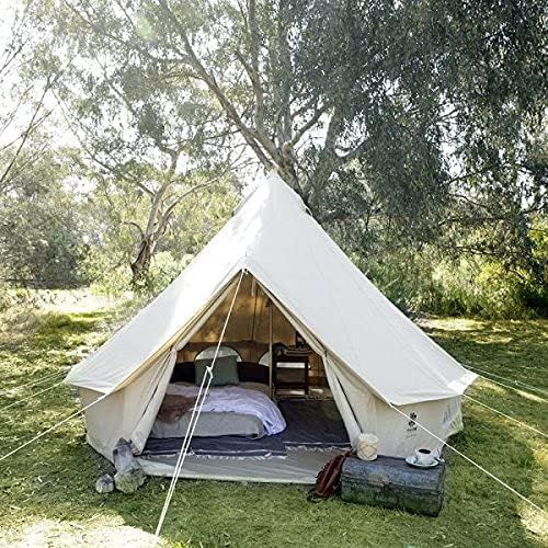  Psyclone Tents Removable Floor 4 Windows 4m/13.12ft Luxury Outdoor All Weather 6-8 Person Cotton Canvas Yurt Medium Bell Tent for Family Camping Glamping Hiking and Festivals