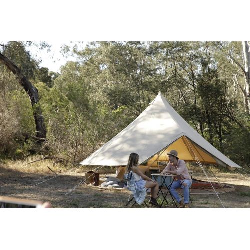  Psyclone Tents Removable Floor 4 Windows 4m/13.12ft Luxury Outdoor All Weather 6-8 Person Cotton Canvas Yurt Medium Bell Tent for Family Camping Glamping Hiking and Festivals