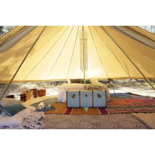  Psyclone Tents Removable Floor 4 Windows 5m/16.4ft Luxury Outdoor All Weather 8-10 Person Cotton Canvas Yurt Large Bell Tent for Family Camping Glamping Hiking and Festivals