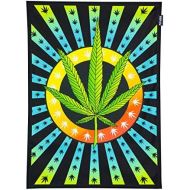 Marke: PSYWORK PSYWORK Schwarzlicht Stoffposter Neon Weed Leaf, 0,5x0,7m