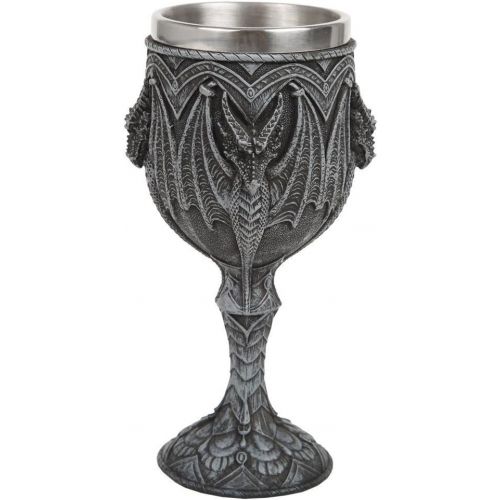  [아마존베스트]Pacific Giftware Wine Goblet Dragon Chalice Medieval Stainless Steel Cup Decor Resin Glass DrinkCollectible Celtic Home