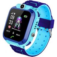 [아마존베스트]PTHTECHUS Childrens smart watch, waterproof smart watch, tracker with SOS option for children, mobile phone, touch screen, game, camera, voice chat, alarm clock, for boys and girls, student