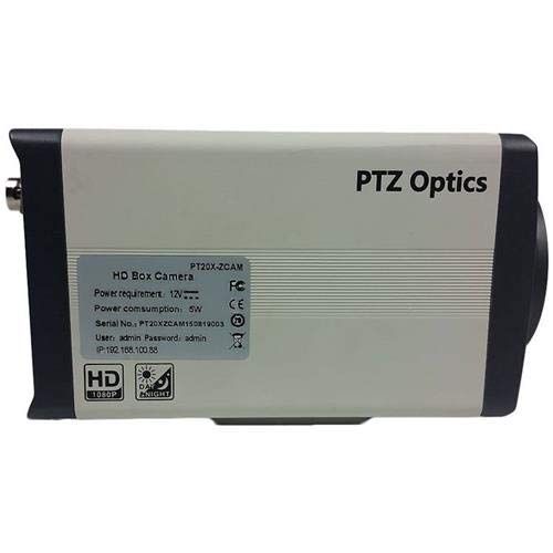  PTZOptics 20X ZCam 1080p Box Camera with HD-SDI and integral lens
